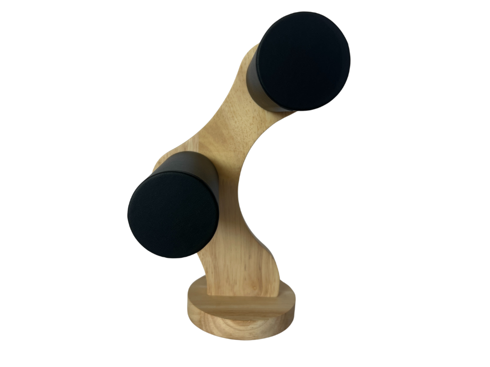 2-TIER BAMBOO DISPLAY STAND