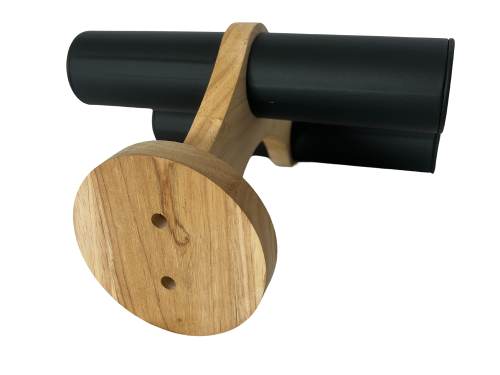 2-TIER BAMBOO DISPLAY STAND